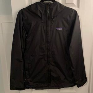 Patagonia black torrent shell rain jacket